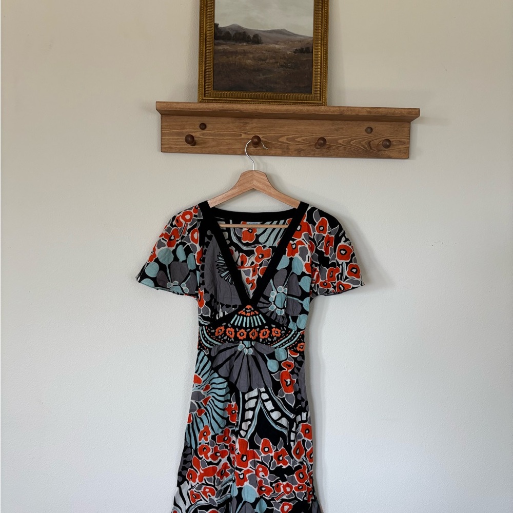 Oasis Multicolor Floral Midi Dress